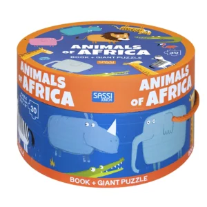 Afrikai állatok kerek puzzle készlet
