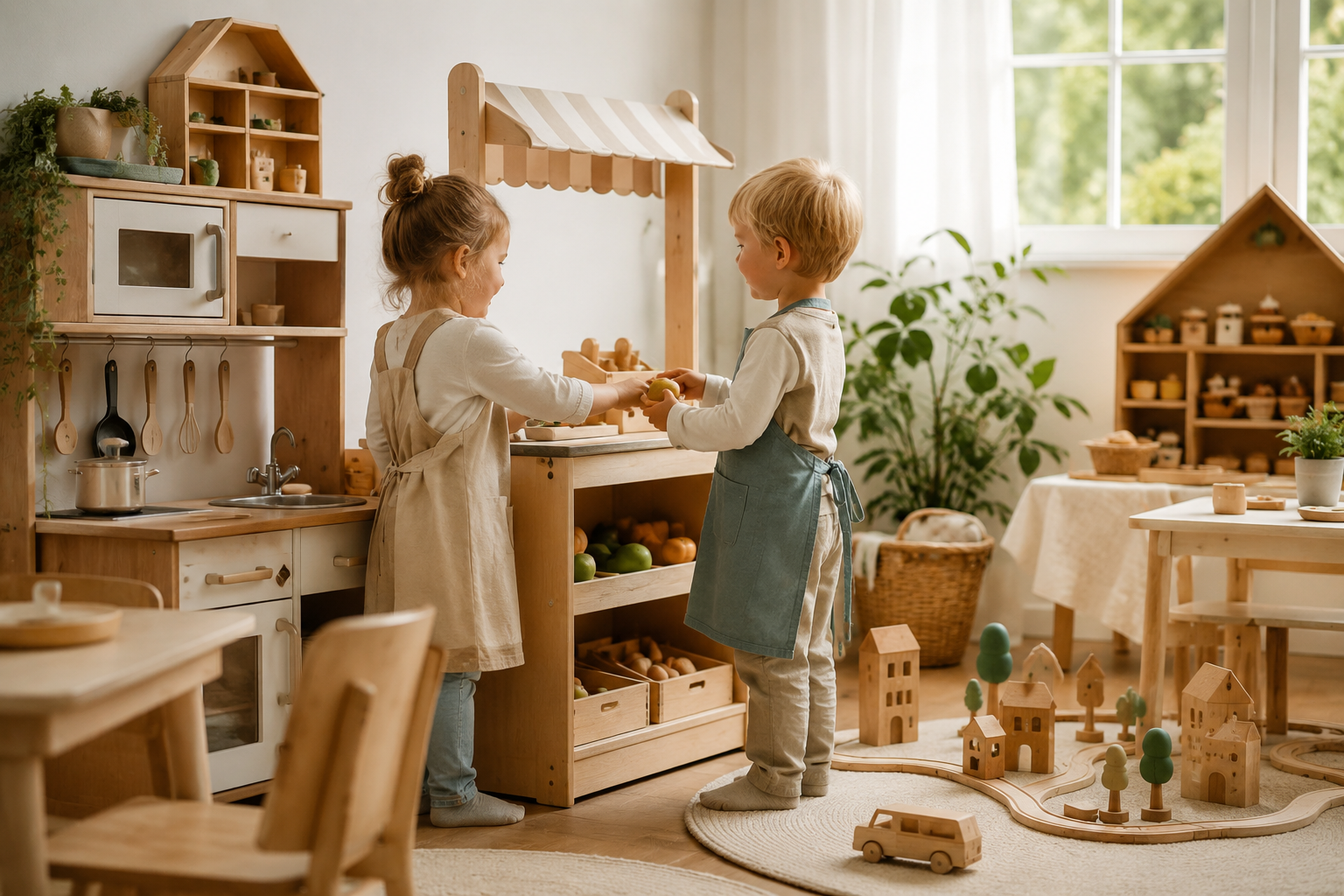 A szerepjátékok, fajátékok és Montessori-játékok szerepe a gyermekek fejlődésében (0–6 éves kor között)